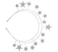 ARTSEWPLY Diadema De Estrellas Brillantes Para Bodas y Fiestas Tocado De Raso Rhinestones Adorno Elegante Para Novias y Damas Cómodo y Seguro Para Eventos Especiales
