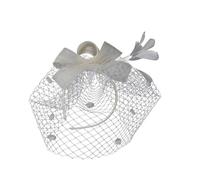 ARTSEWPLY Diadema de Malla para Novia Tocado Elegante y Versátil para Bodas Fiestas y Sesiones Fotográficas Accesorio Encantador y Práctico para Organizar el Cabello
