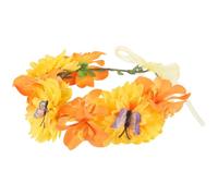ARTSEWPLY Diadema Flor Artificial con de Flores y Mariposas Tocado Ligero para Mujer y Niña Fiestas Bodas y Sesiones de Fotos