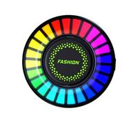 ARTSEWPLY Difusor de Perfume para Coche con Clip de Ventilación Luz LED Rgb Ajustable Control por Voz y Ritmo Musical Ambientador Aromaterapia para Vehículo con Modos de Iluminación