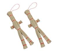 ARTSEWPLY Espantapájaros de Paja 2 Piezas Llavero Decorativo Grande 18 CM para Halloween y Decoración de Fiestas Adorno Encantador para Casa Embrujada y Eventos Festivos