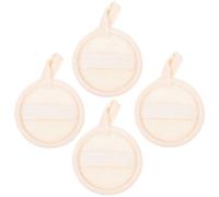 ARTSEWPLY Esponjas Faciales Exfoliantes de Lufa Naturales Redondas 8 CM Pack de 4 Unidades para Desmaquillar y Limpiar el Rostro Almohadillas Faciales Suaves para Piel Sensible y Uso