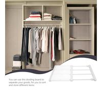 ARTSEWPLY Estante de Tensión Ajustable para Armario 30-40 CM X 24 CM Separador Extensible de Plástico y Acero al Carbono para Organizar Dormitorio Cocina y Armarios