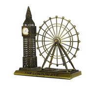 ARTSEWPLY Estatua Decorativa de Aleación con Big y London Eye Réplica Auténtica de Monumentos Emblemáticos de Londres Souvenir de Viaje y Decoración Elegante para Escritorio o Gabinete