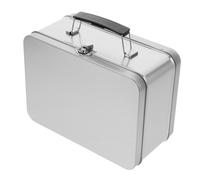 ARTSEWPLY Fiambrera de Hojalata Portátil con Asa y Tapa Hermética, Caja Metálica Multifuncional para Almacenamiento de Alimentos, Resistente y Espaciosa, Adecuado para Picnic y Uso Diario