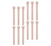 ARTSEWPLY Ganchos Redondos de Madera Maciza para Tablero Perforado 12 Piezas de Clavijas y Accesorios de 25X130X15 MM Colgadores Versátiles para Organización en Cocina Taller y Hogar