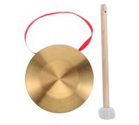ARTSEWPLY Gong Tradicional De Aleación De 15 Cm Para Niños, Instrumento De Percusión Portátil y Mini Para Educación Musical, Campana De Mano Para Escuela, Hogar y Celebraciones