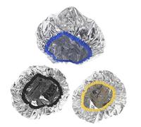 ARTSEWPLY Gorras Térmicas para Peluquería 3 Piezas Colores Azul Amarillo Negro Aluminio para Mascarilla Capilar Acondicionamiento Profundo Uso Profesional y Doméstico