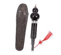 ARTSEWPLY Hulusi Instrumento de Viento C Do para Principiantes Flauta Cucurbitácea Tradicional Diseño Elegante Negro con Estuche Regalo Musical para Estudiantes y Color Aleatorio