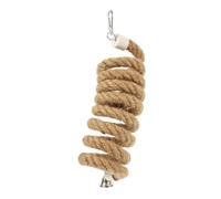 ARTSEWPLY Juguete para Loros Cuerda de Algodón Duradera con Gancho Diseño Espiral para Periquitos Accesorios Jaula Pájaros Escalada y Columpio