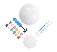 ARTSEWPLY Kit de Balón de Fútbol para Pintar sin Terminar, 7 Piezas en PU y Plástico, Pelota Pequeña para Manualidades Familiares y Decoración en Exteriores Color Aleatorio