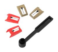 ARTSEWPLY Kit de Lápiz Óptico para Tocadiscos con Cepillo Limpiador para Discos de Vinilo y Accesorios para Fonógrafo Aguja de Repuesto para Tocadiscos Agujas de Vinilo