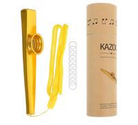 ARTSEWPLY Kit Kazoo Metal Profesional con Membranas Flauta y Cuerda Instrumento Musical Portátil para Doméstico y
