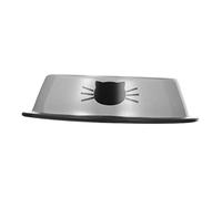 ARTSEWPLY Kit para Alimentación de Mascotas con Doble Cuenco Inoxidable Base Antideslizante y Diseño Moderno para Gatos y Perros Pequeños Color Gris