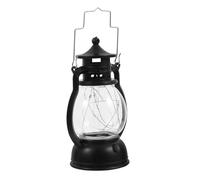 ARTSEWPLY Lámpara de Aceite LED Vintage Colgante para Camping Luz Portátil para Tienda de Campaña Color Negro Material ABS Brillo Ajustable Iluminación Práctica para Exteriores y