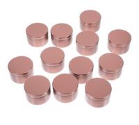 ARTSEWPLY Latas de Aluminio para Velas Vacías 50 Ml, Frascos Pequeños Tapa Hermética, 12 Unidades Marrón, Contenedores para Velas y Almacenamiento, Ideales para Viaje y Decoración Hogar