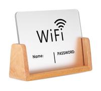 ARTSEWPLY Letrero Acrílico De Contraseña WiFi para Restaurante Hotel y Oficina Tablero De Madera para Habitación De Invitados Letrero De WiFi