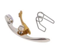 ARTSEWPLY Llave Watergate para Trompeta Bemol Pequeña, Accesorio de Drenaje de Latón en Color Plateado, Componente Clave para Mantenimiento y Reparación de Trompetas Estándar