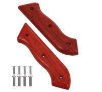 ARTSEWPLY Mango Ergonómico de Madera de Palo de Rosa con Orificio para Cuchillo, Antideslizante y Repuesto para Cortador de Cocina, 12 X 3,2 X 2 Cm, Accesorio de Reparación con 4 Pares