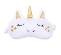 ARTSEWPLY Máscara para Dormir de Felpa Diseño de Unicornio Cómoda y Lavable Banda Elástica Ajustable para Niñas y Mujeres Antifaz para Viajes Siesta y Bloqueo de Luz