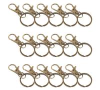 ARTSEWPLY Mosquetones Giratorios para Correa de Perro de Bronce Antiguo 80 Piezas Cierre Langosta Metálico Llavero 25Mm Clip para Collar y Bolso Resistente y Versátil para Manualidades y