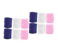 ARTSEWPLY Muñequeras Deportivas Elásticas para Adolescentes Absorbentes Y Transpirables Soporte Paraoga Running Y Baloncesto Colores Blanco Rosa 6 Piezas*2