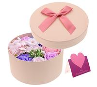 ARTSEWPLY Obsequio De Flor De Jabón Simulada Día Madre Decoración Floral Artificial Realista Caja De Flores De Jabón Para Interiores