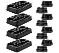 ARTSEWPLY Paletas de Pigmentos para Tatuar 12 Unidades Pequeñas de Plástico Negro Contenedor de Tintas para Tatuajes Profesionales y Aficionados Uso en Estudio y Prácticas