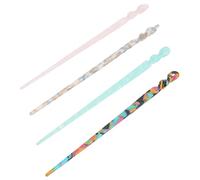 ARTSEWPLY Palillos Chinos Cabello Vintage para Mujer, Horquillas Acrílicas para Moño, 4 Piezas, sin Daño al Cabello, Ideales para Uso Diario y Eventos