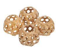 ARTSEWPLY Pantallas Colgantes Tejidas de Bambú 4 Piezas Lámparas Decorativas Hexagonales Pequeñas Pantalla para Lámpara de Mesa Rústica Accesorio Ligero para Dormitorio y Sala