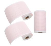 ARTSEWPLY Papel Térmico para Electrocardiograma 80Mm X 20m 3 Rollos con Cuadrícula Roja Compatible con SE-3/300 Equipo Médico R3 y Equipos Médicos Papel de Registro Clínico para