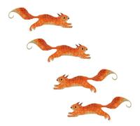 ARTSEWPLY Parches Bordados de Ardilla 4 Piezas para Reparar Ropa y Jeans Parches Decorativos Termoadhesivos para Bolsos y Prendas para Remendar Agujeros