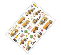 ARTSEWPLY Pegatinas de Pared Infantiles Diseño de Excavadora y Semáforo Adhesivos Educativos para Habitación de Tamaño 40X60 CM Colores Rojo y Verde Decoración para Dormitorio Infantil