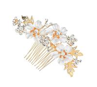 ARTSEWPLY Peine De Novia Flores De Rhinestone Accesorio De Cabello Elegante Para Bodas Fiesta y Eventos Especiales Diseño Chic y Delicado Para Novias y Damas De Honor