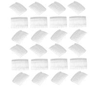 ARTSEWPLY Peine Transparente Cabello 50 Piezas 14 Dientes Compacto Plástico Resistente Para Mujer y Niña Tocado Nupcial Boda Accesorio Velo De Novia