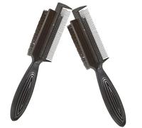 ARTSEWPLY Peines de Doble Cara para Limpieza de Cabello y Barba, 2 Piezas Cerdas de Nylon y Cuerpo Abs, Resistentes y Adecuados para Peluquería o Uso en Casa