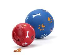 ARTSEWPLY Pelota de Juguete para Perro Grande Roja Bola Educativa de Alimentos con Fuga Material Seguro y Duradero Estimula Inteligencia para Mascotas Aroma Agradable