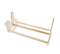 ARTSEWPLY Percha de Madera para Pollos Forma de Gallina, Barra de Pie para Pollitos Que Promueve Ejercicio y Diversión en Aves de Corral