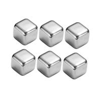 ARTSEWPLY Piedras para Vino de Acero Inoxidable Paquete de 6 Unidades Resistentes al Desgaste Cubitos Reutilizables Ideales para Whisky y Uso Doméstico Accesorio Práctico para Enfriar