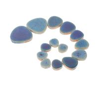 ARTSEWPLY Piezas Irregulares de Azulejos Cerámicos Planos para Manualidades DIY Accesorios para Colgantes de Mosaico Azul y Blanco cada Decoración Artesanal