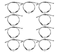 ARTSEWPLY Pulsera de Cuerda Trenzada para Voleibol 10 Piezas Pulseras Hechas a Mano Dijes de Voleibol para Mujer y Niña Accesorios Deportivos de Equipo Obsequio para Jugadores