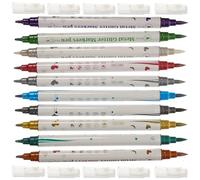 ARTSEWPLY Rotuladores de Grafiti para Uñas de Doble Punta, 10 Piezas en Plástico Fácil de Usar para Decoración DIY en Uñas Acrílicas y Postizas
