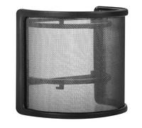 ARTSEWPLY Shaped Mic Windscreen Shield Clásico Diseño Negro Protector Anti-ruido para Micrófono de Mano Compatible con Varias Marcas para Grabación y Streaming