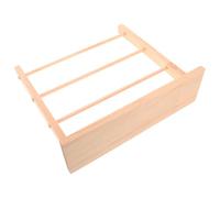 ARTSEWPLY Soporte de Almacenamiento de Cintas de Madera Maciza, Estante de 3 Niveles Base Cuadrada, Organizador para Floristería, Manualidades y Envoltura de Regalos, Portacarretes Compacto