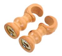 ARTSEWPLY Soportes de Madera Maciza para Barra de Cortina 2 Piezas, Soporte de Pared Estilo Romano 28 Mm, Base Sólida Color Original, para Dormitorio y Sala de Estar