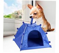 ARTSEWPLY Tienda para Mascotas de Oxford con Varillas Desmontables Cama Plegable para Perros y Gatos Refugio y Resistente para Viajes Azul