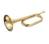 ARTSEWPLY Trompeta De Caballería De Cobre Para Principiantes Instrumento Musical Ligero y Portátil Corneta Militar Para Orquesta y Bandas Acabado Pulido Contra Sonido Natural y Melódico