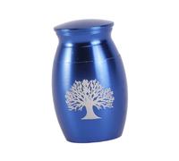 ARTSEWPLY Urna de Acero Inoxidable para Cenizas de Mascotas Práctica Ligera y Resistente con Tapa Roscada Pequeño para Conservar Recuerdos Cerca del Corazón Color Azul para Sala o Estudio