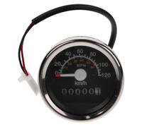 ARTSEWPLY Velocímetro Mecánico de Doble Escala para Motocicleta Cuentakilómetros Preciso y Duradero Indicador de Velocidad y Tacómetro con Materiales de Hierro y Plástico para Cuadro de