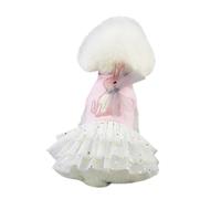 ARTSEWPLY Vestido Tutú para Perro Falda de Algodón Color XS Ropa de Fiesta para Mascotas Verano Actividades al Aire Libre